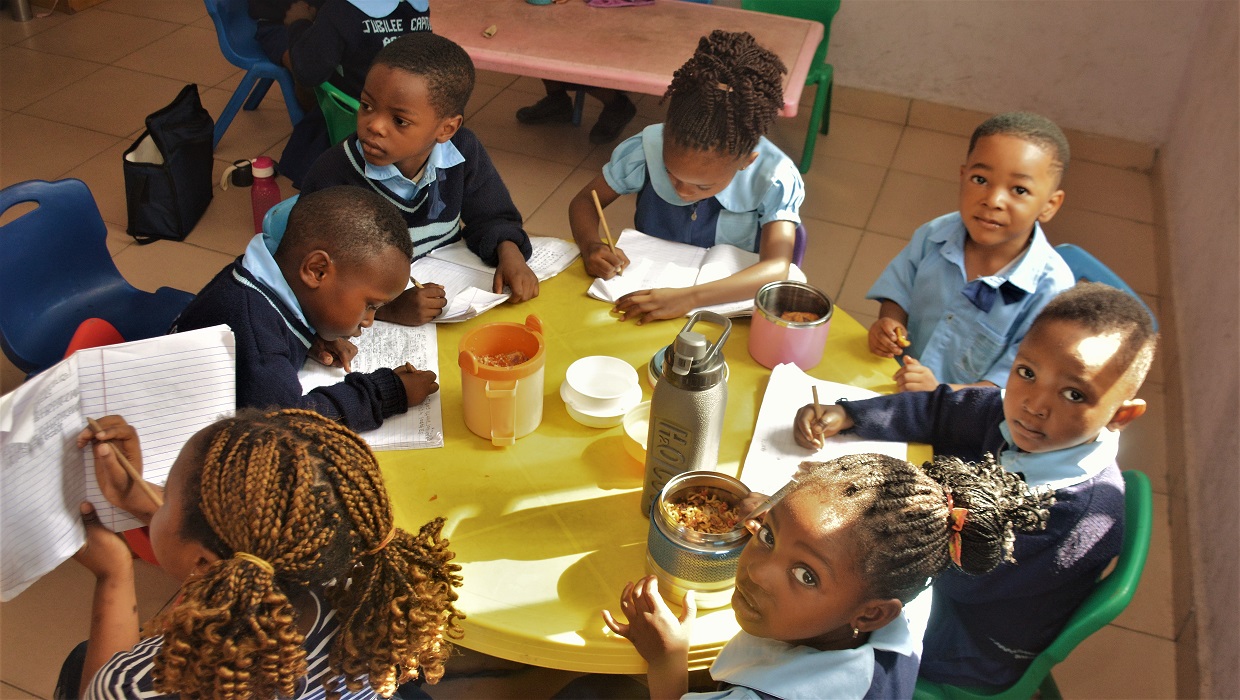 Pupils Having Lunch